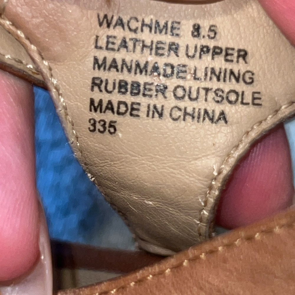 Steve Madden brown wooden platform wedge sandals leather upper style Wachme 8.5 - Picture 12 of 14